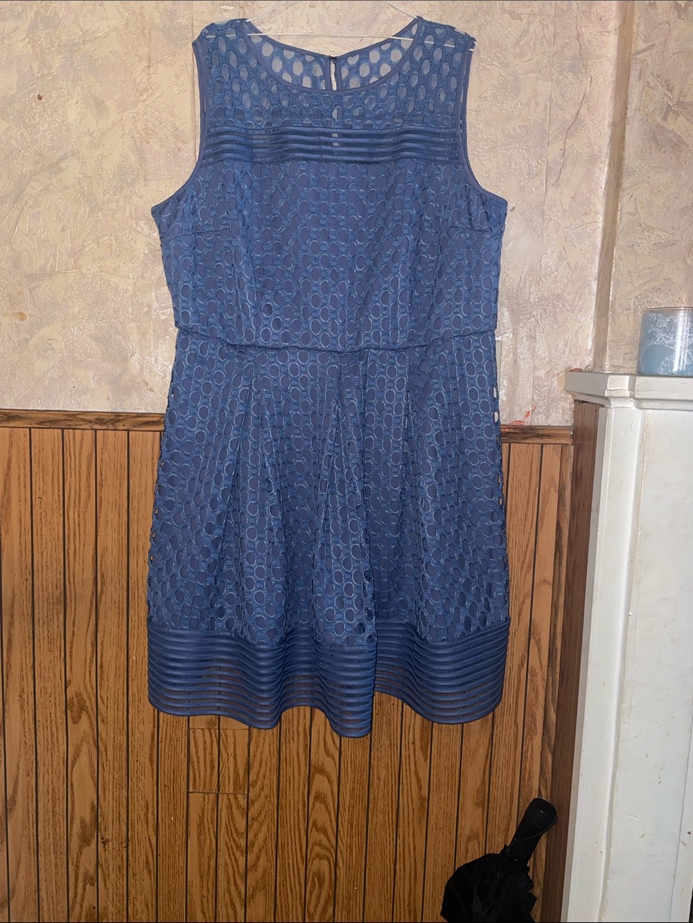 Bluish gray sleeveless lane Bryant swing dress (20)(nwt)
